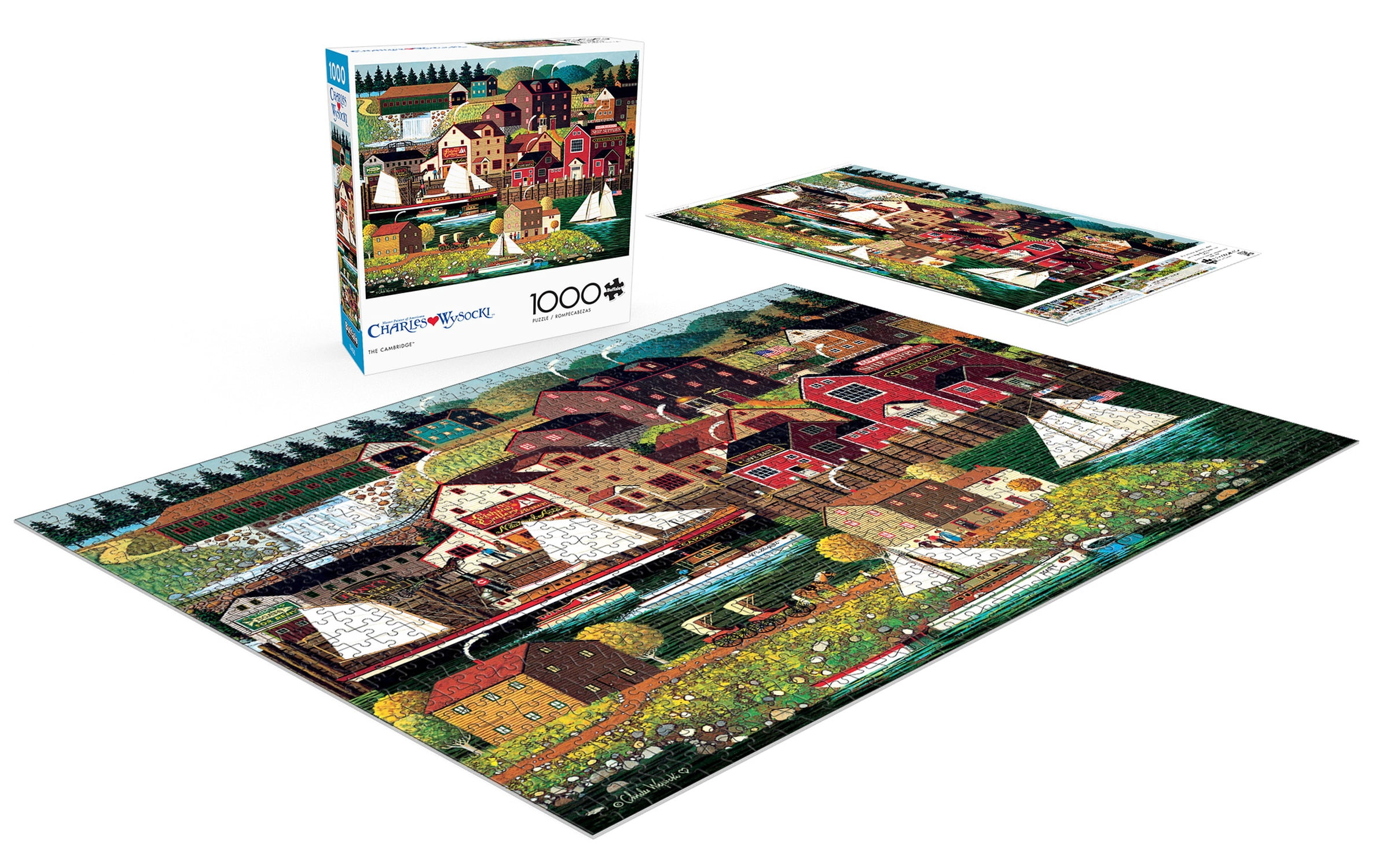 Buffalo Games 1000-Piece Wysocki The Cambridge Interlocking Jigsaw Puzzle for Adults Ages 14+