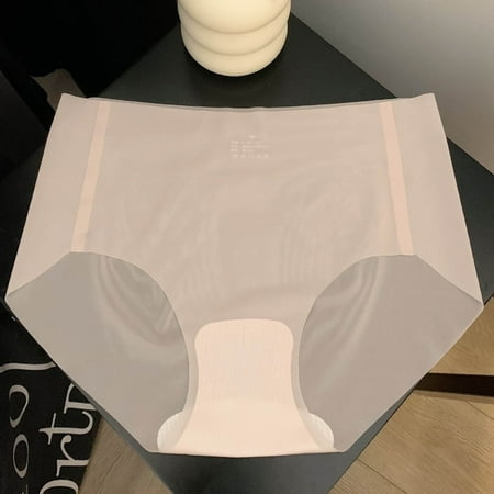 Juslio Sexy Panties for Women Mid Waist Ice Silk Sexy Breathable Soft Soft Elastic Breathable Underwear