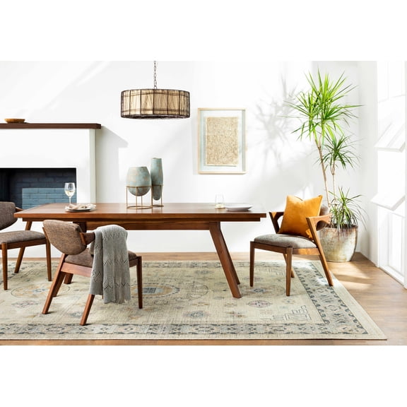 Hauteloom Niton Wool Living Room, Bedroom Area Rug - Traditional - MediumGreen, Mustard, Mauve - 10' x 14'