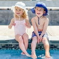 thumbnail image 3 of JAN & JUL Baby Beach Floppy Hat Girl 50+ UPF Sun Protection (M: 6-24 Months, Birdie), 3 of 5