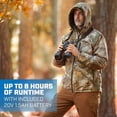 thumbnail image 4 of HART 20-Volt Men's Heated Medium-Duty Jacket Kit, Realtree Xtra Camouflage, 4 of 9
