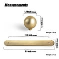 thumbnail image 6 of Goo-Ki Double Cabinet Knobs(Dia 1.2 Inch) with Backplate（7.6 Inch Hole Centers),Champgne Bronze Cabinet Hardware with Solid Zinc Material - 2 Pack, 6 of 7