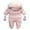 Pink, variant on FRSASU Baby Boys Hooded Romper Winter Clothing Set Snowsuit with Gloves and Booties Jumpsuit Outfits Pink 18-24 Months
