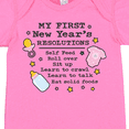 thumbnail image 4 of Inktastic My First New Years Resolutions with Baby Clip Art and Stars Girls Baby Bodysuit, 4 of 5
