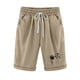 thumbnail image 2 of Puntoco pantalones cortos de verano para mujer pantalones cortos estampados ajustados de cintura alta con bolsillo, pantalones cortos deportivos elásticos, pantalones cortos Características, 2 of 6