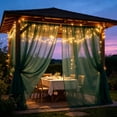 thumbnail image 5 of BadyminCSL Fade Resistant Outdoor Curtain with Rod Pocket 108x63 Inches Light Filtering Drape for Garden/Sunroom/Pergola/Gazebo/Patio, 1 Panel,Green, 5 of 6