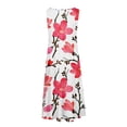 thumbnail image 5 of Outfmvch Robes d'Automne Robes pour Femmes Robe Rose Robe d'Été Décontractée Col Rond Sans Manches Robe Débardeur Robe de Plage Robe Évasée Mode Robe Midi Ample Robe d'Été Rose Vif 2TG, 5 of 5