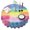 Colorful Watercolor Stripe, variant on Colorful Tie Dye Pattern Round Tablecloth 60"x60",Wrinkle Wipeable Table Cloth for Kitchen Dining Room Picnic Patio Party