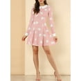 thumbnail image 6 of MODA NOVA Juniors Peter Pan Collar Long Sleeves Above Knee A Line Dress, 6 of 7