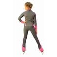 thumbnail image 4 of IceDress Figure Skating Outfit - Thermal -Bracket (Grey with Pink Line), 4 of 4