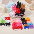 thumbnail image 4 of 10Pcs/Set 1.9‘‘ Solid Color Ribbon Kids Bows Hair Clips for  Girls Handmade Bowknot Hairpin MiNi Barrettes Hair Accessories tzw, 4 of 7