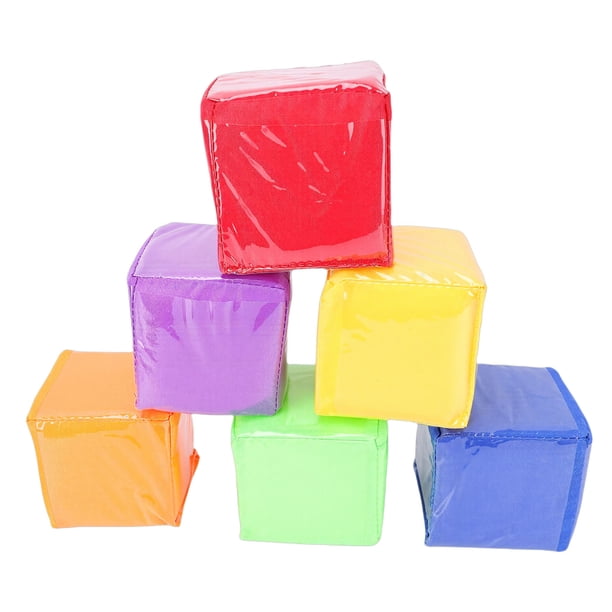 Juego De 6 Dados Educativos Para Jugar, Dados De Espuma Suave Con 6 Bolsillos Laterales Transparentes Para Enseñanza En El Aula