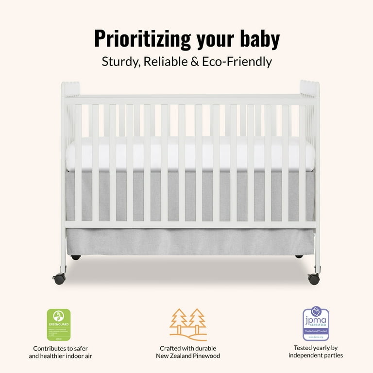 Dream On Me Carson Classic 3-in-1 Convertible Solid Wood Crib with