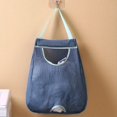 thumbnail image 4 of Lindbes Multipurpose Polyester Garbage Bag Holder Dispenser – Foldable Washable Mesh Storage Bags for Plastic Bag Organization – Kitchen & Living Room Wall Hanging Trash Bag Storage Box, 4 of 6