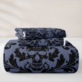 thumbnail image 5 of jejeloiu Dark Skull Twin Quilt Set,Damask Print Twin Coverlet Set For Adults,Slate Black,2-Piece, 5 of 7