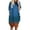 Blue, variant on Lindreshi Plus Size Dresses for Women on Womens Printing Pocket Long Sleeve Loose Dress Round Neck Casual Dress