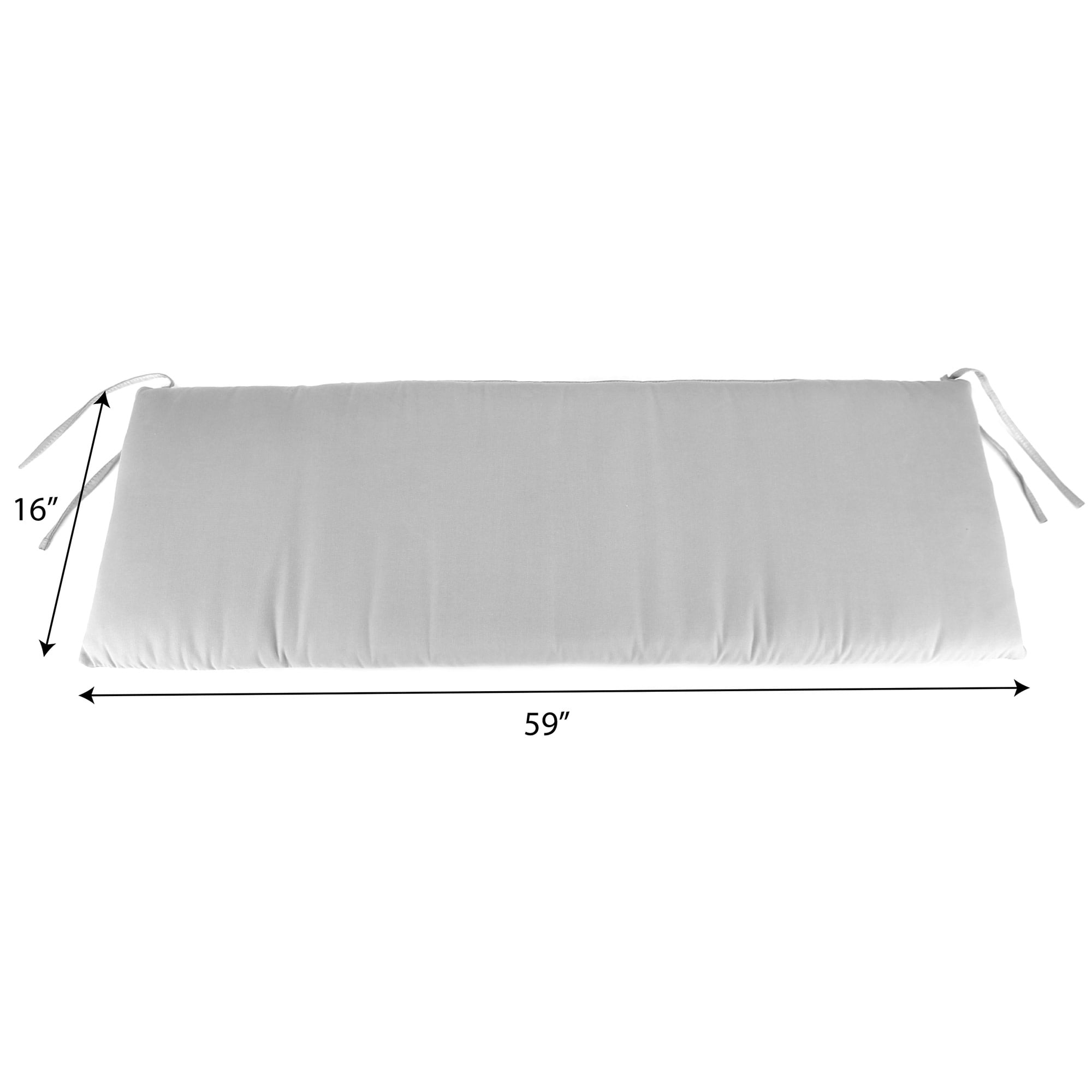 Jordan Manufacturing 59" x 16" Hydrangea Midnight Navy Floral Rectangular Outdoor Settee Swing Bench Cushion with Ties