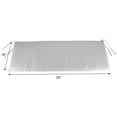 thumbnail image 3 of Jordan Manufacturing 59" x 16" Sand Solid Rectangular Outdoor Settee Swing Bench Cushion with Ties, 3 of 10