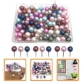 thumbnail image 2 of 100pcs Ball Shaped Head Thumb Tacks Portable Map Pushpins Map Thumbtacks, 2 of 6