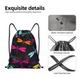 thumbnail image 6 of Kdxio Colorful Dragonflies Print Drawstring Backpack Bag,Waterproof Draw String Back Sack, Gym Drawstring Bags Swim Bag For Unisex, 6 of 9
