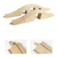 thumbnail image 6 of DIY Wooden Track Tools Bridge Train Rail Track Accessories Suitable forKids Educational Toys Yellow Bridge, 6 of 9
