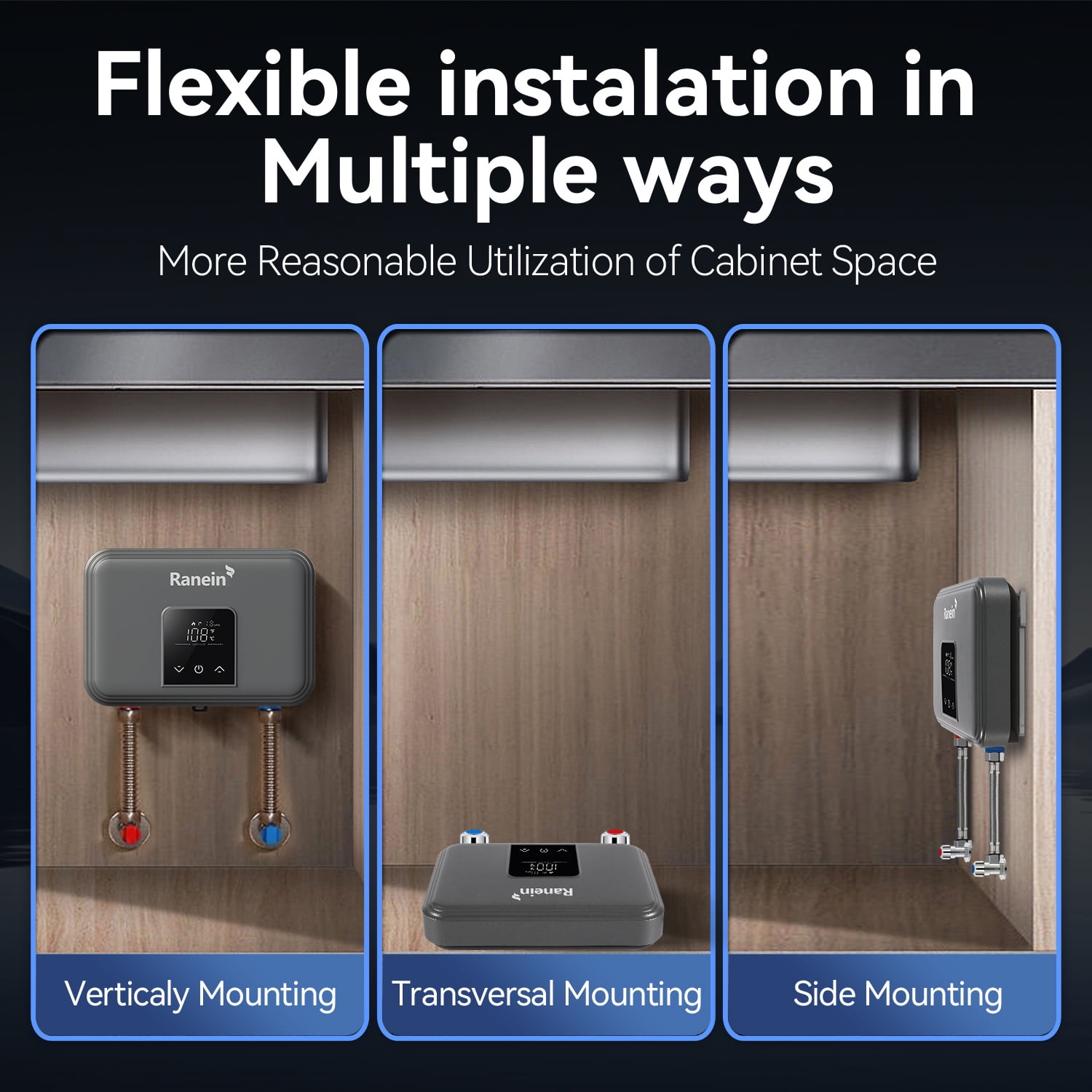 8kW Tankless Electric Water Heater, 240V on Demand Instant Endless Thermostatic Water Heater