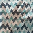 thumbnail image 3 of Blue and White Tulle Curtains with Rod Pocket, Horizontal Zigzag Borders with Striped Design and Modern Look, Sheer Drape for Wedding Party 2 Panels, 7 Sizes, Pale Blue Dark Blue, by Ambesonne, 3 of 3