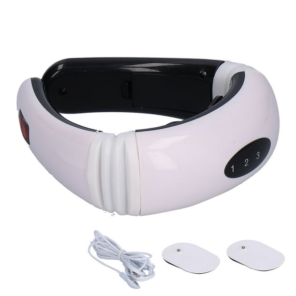 Masajeador cervical con calefacción y temporizador automático, equipo de masaje de cuello con pulso eléctrico.