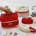 thumbnail image 3 of Pochette de Toilette Résistante à l'Eau Pochette de Maquillage Portable pour Femme avec Poignée Zippée Sac Cosmétique, 3 of 8