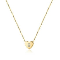 IEFSHINY Initial Heart Necklace for Women Dainty Heart Pendant Necklace for Women Jewelry Gifts