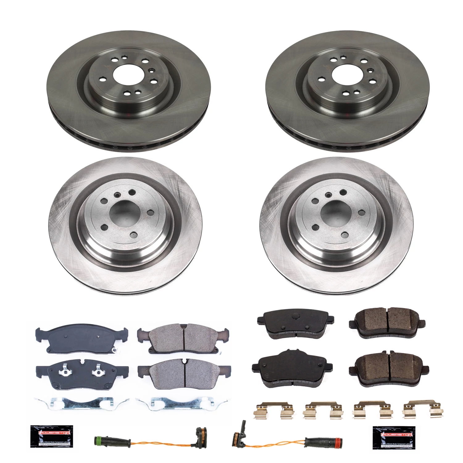 Power Stop Front and Rear Stock Replacement Brake Pad and Rotor Kit KOE7445