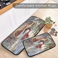 thumbnail image 5 of Winter Snowman Christmas Kitchen Rugs Xmas Holly Wreath Kitchen Mats Runner Laundry Rug Non Slip Kitchen Floor Mats Home Decor Set of 2, 5 of 6