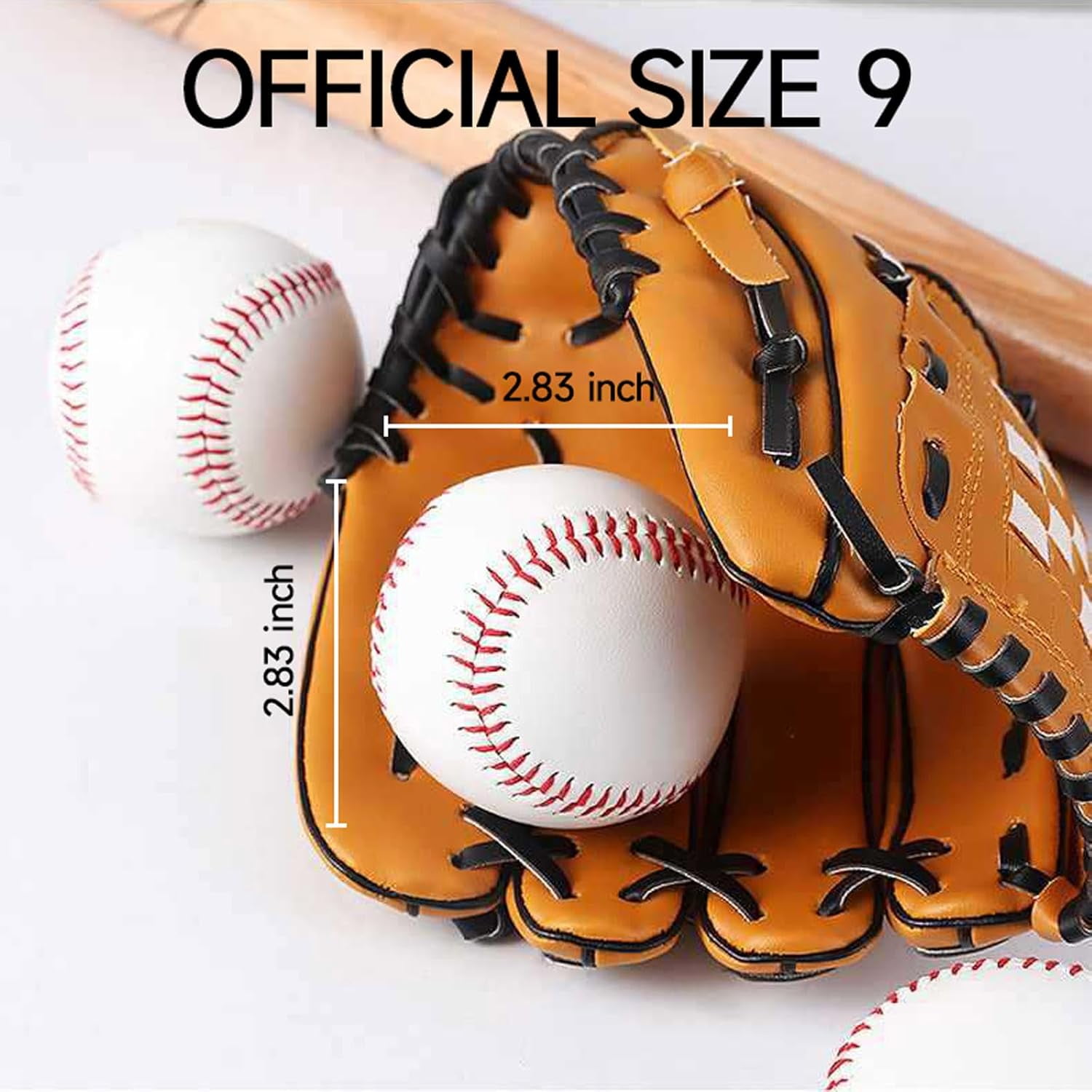 ABPETE  Light Up Baseballs,Glow in Dark Official Size Balls for Night Practice,Color-Changing, Durable Gift for Boys & Girls(3-Pack)