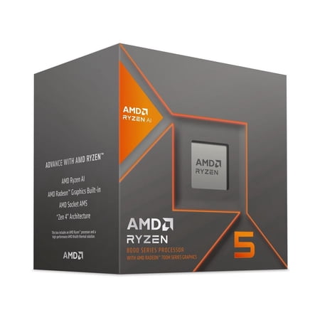 【中古】AMD Ryzen 5 8600G (4.3GHz/TC:5GHz) BOX AM5/6C/12T/L3 16MB/Radeon 760M/TDP 65W【広島本通】保証期間１週間