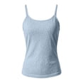 thumbnail image 5 of 2026 New Womens Spaghetti Strap Tank Top Adjustable Scoop Neck Camisole Tops Loose Fit Casual Shirts Summer(Blue,M), 5 of 5