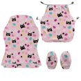 thumbnail image 3 of HELLHERO Easter Egg Paw Prints Gaming Chair Covers with Armrest Cover for Office Home Office, Soft Anti-Scratch Spandex Computer Chairs Seat Slipcovers, 3 of 10