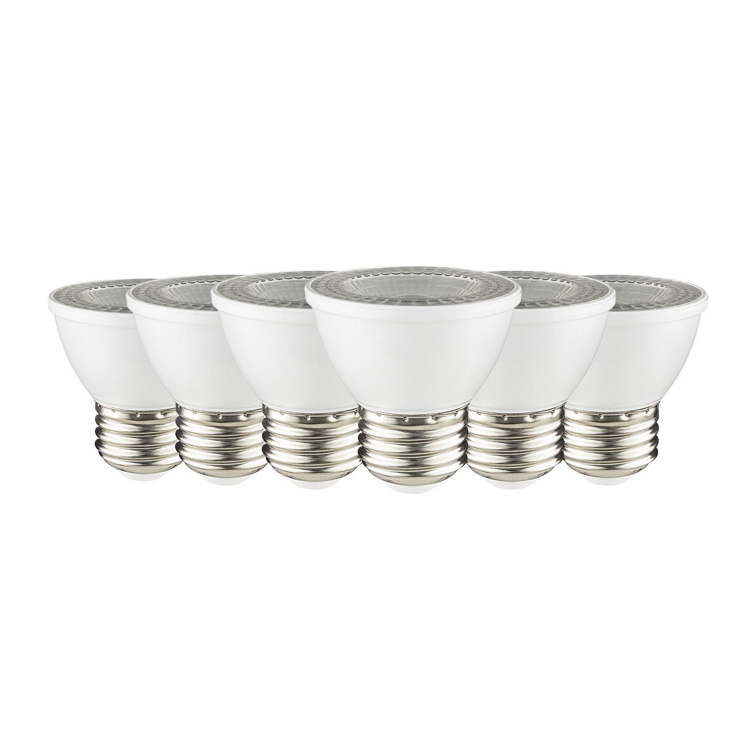 Sunlite LED PAR16 Short Neck Recessed Spotlight Bulb 7 Watts, (60W Halogen Replacement), Medium E26 Base, Dimmable, ETL Listed, 2700K Warm White, 6-Pack