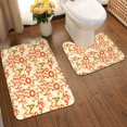 thumbnail image 2 of Honeii Scandinavian Alphabet2 Pattern Bathroom Anti-Skid Pad Bathroom Mat Vintage Seamless Pattern Not-Slip Toilet Rug Set, 2 of 6