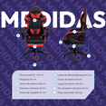 thumbnail image 4 of Silla Gaming Titano Roja Ergonómica Con Reposapiés Retráctil Reclinable Cojines Lumbar y Cervical, 4 of 6