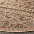 thumbnail image 5 of SAFAVIEH Wicker Juan Geometric Indoor/Outdoor Area Rug, Gray/Brown, 6'7" x 6'7" Round, 5 of 13