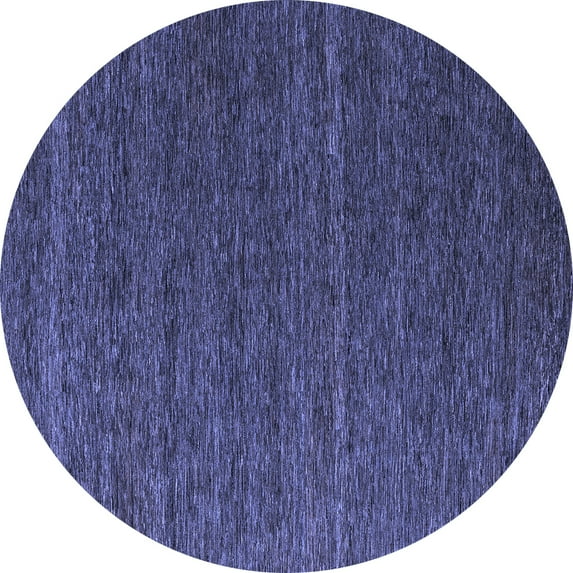 Ahgly Company Indoor Round Abstract Blue Modern Area Rugs, 6' Round