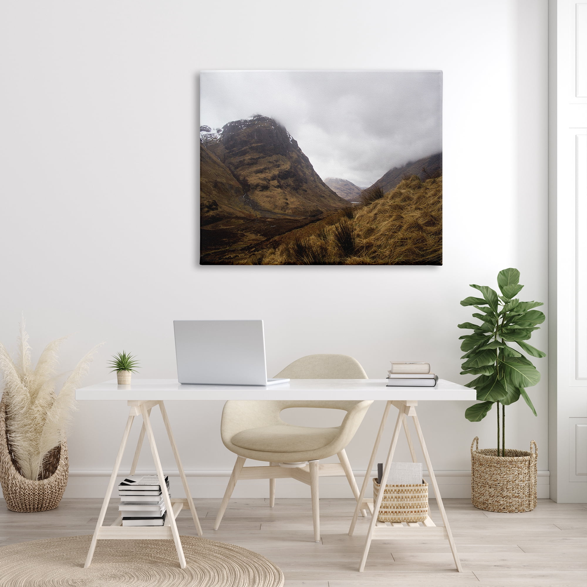 Stupell Industries Desert Hill Peaks Arid Vegetation Heavy Clouds Photograph Gallery Wrapped Canvas Print Wall Art, Design by Daphne Polselli