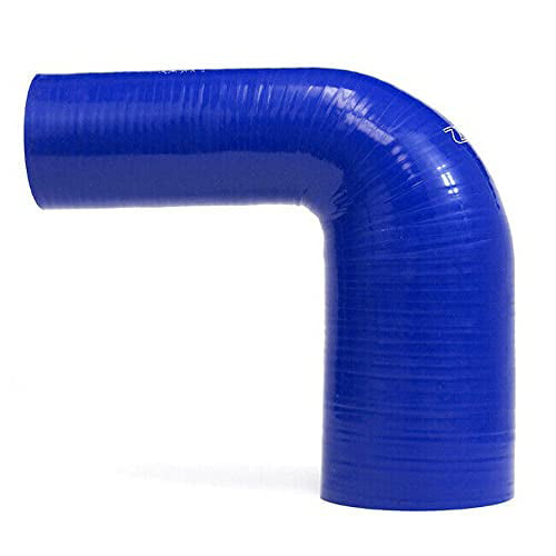 HPS HTSEC45-038-BLK Silicone High Temperature 4-ply Reinforced 45 degree Elbow Coupler Hose 2.5 Leg Length on each side 3/8 ID 100 PSI Maximum Pressure Black 