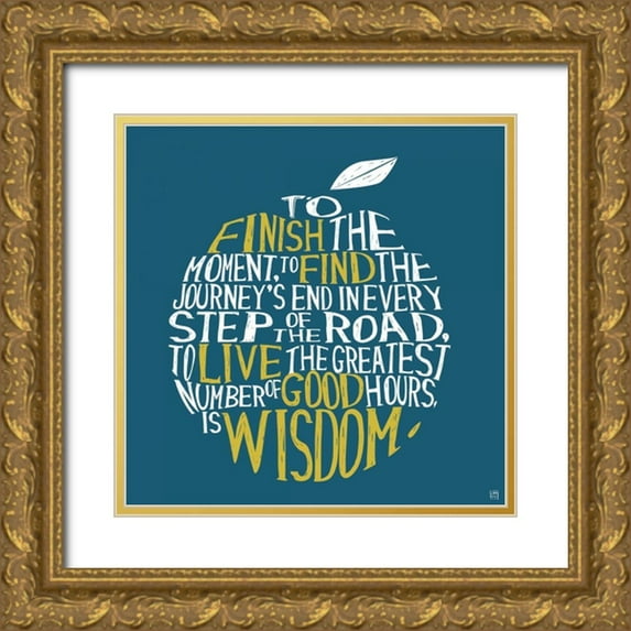 Perrenoud, Aubree 12x12 Gold Ornate Wood Framed with Double Matting Museum Art Print Titled - Wisdom