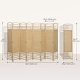 thumbnail image 3 of HOMCOM 5.6ft Folding Room Divider, Freestanding Privacy Screen for Bedroom, 3 of 10