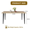 thumbnail image 3 of Jopath 63 inch Rectangular Dining Table for 6-8 People,Modern Dining Table with Wooden Tabletop & Iron Legs for Office Kitchen Living Room, 3 of 8