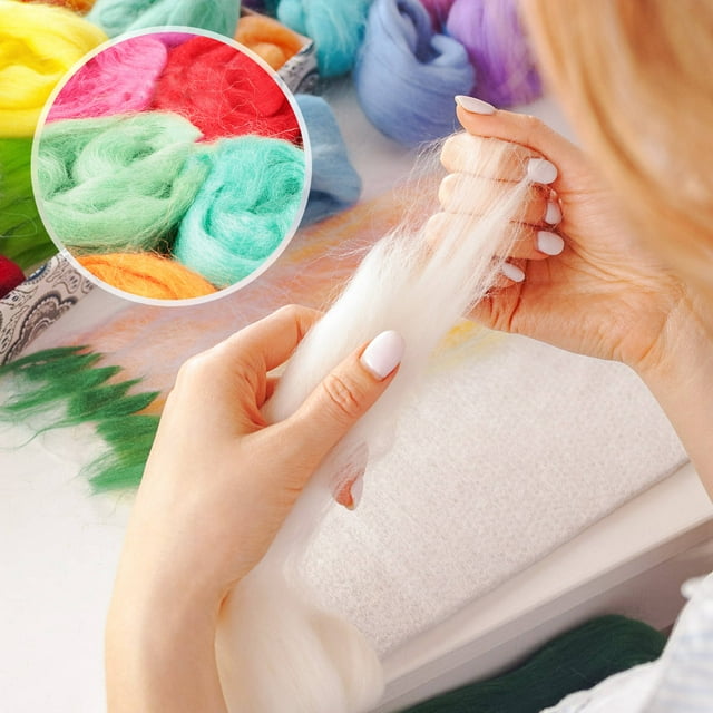PAMINGONO 1 Set Needle Felting Kit Wool Felting Tools for Beginners Multi Color Craft Supplies DIY Projects