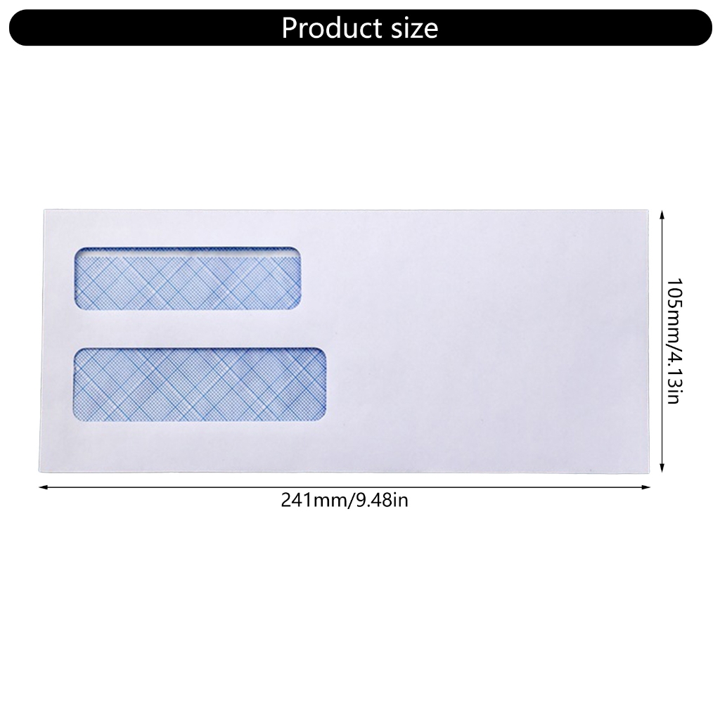 Zeiwohndc Office Confidential Mail Envelopes Double Window Security Texture White Paper