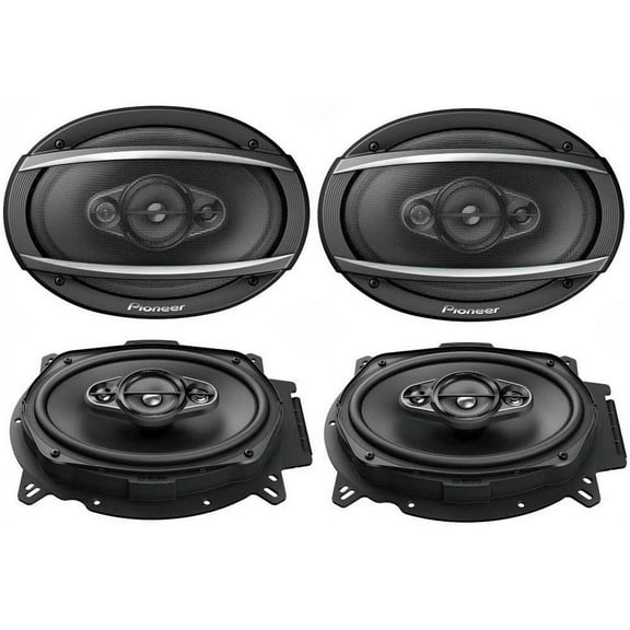4 X Pioneer TS-A6960F 6" x 9" Inch 3-Way TS Series Coaxial Car Speakers Car Audio Speakers Package TSA6960F