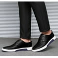 thumbnail image 7 of Santimon Breathable Leather Shoes Men Casual Shoes Non-Slip Sneakers Black 13 US, 7 of 7